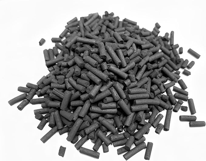 Premium Virgin Activated Carbon Charcoal Pellets in 1 Filter Media Bag (Free) for Aquarium Fish Tanks Koi Pond Canister Filter Reef Filters, Air Filters, Kitchen Compost Bin (7 oz)