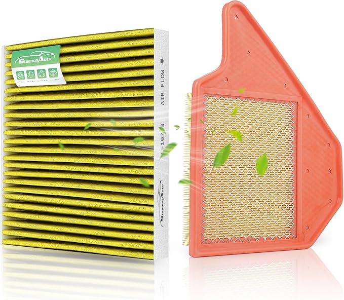 Engine and Cabin Air Filter Combo for 11-16 Chrysler Town & Country, 11-20 Dodge Grand Caravan,12-15 Ram C/V, 11-14 Volkswagen Routan Engine Air Filter Car Replacement #CF10743 CA11050 Car Accessories