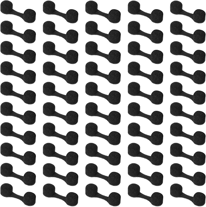 50Pcs Nose Plug Filter, Disposable Nose Filter Sponge Dust Filters for Allergies and Dust for Women Men Sunless Spray Tanning Outdoor DustConstruction Areas (Black)