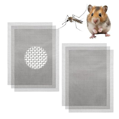 6 Pack 8.27 x 5.9 Inch Stainless Steel Wire Mesh Screen, 20 Mesh Woven Metal Wire Net for DIY Projects, Vent, Cage, Garden, Window, Easy to Cut and Resistant to Rust, Prevents Rodents from Enter
