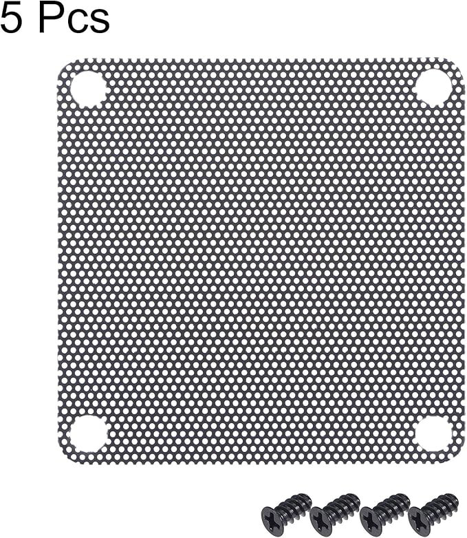 uxcell PC Dust Fan Screen with Screws for Cooling Dustproof Case Cover PVC 60mm 5pcs