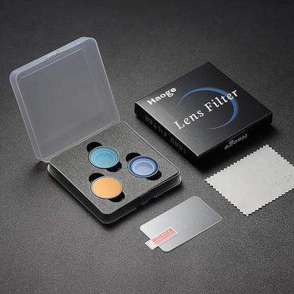 Haoge Filter Set for DJI Osmo Nano,Includes CPL,ND16, Black Diffusion 1/4, Osmo Nano Accessories, Ultra Slim Aluminum Frame HD Optical Glass with Screen Protector