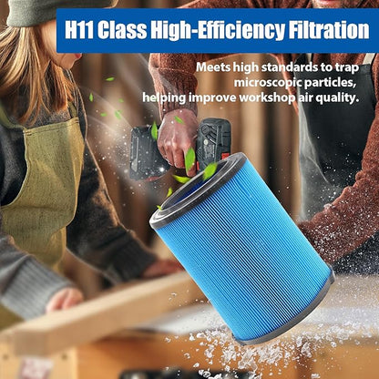 1 Pack VF5000 Replacement Filter for Rigid Shop Vac, H11 Washable & Reusable 3-Layer Filter with QwikLock, Fits 5-20 Gallon Wet/Dry Vacuums (WD0671, RV2400, WD1450, WD1851, etc.)
