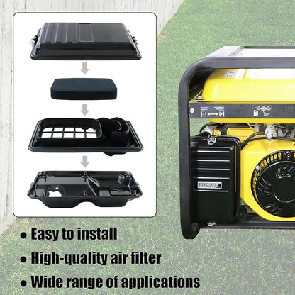 5500 Watt Generator Air Filter/Air Housing Filter Assembly for5500 6000 6500 8750 9000 9500 Watt Compatible with Honda Champion Predator Generators Air Cleaner for GX240 GX270 GX340 GX390