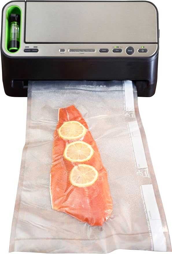 100 Vacuum Sealer Bags: Gallon Size (11" x 16") by OutOfAir Works With FoodSaver & Other Machines - 33% Thicker BPA Free, Commercial Grade, 11 x 16 inches