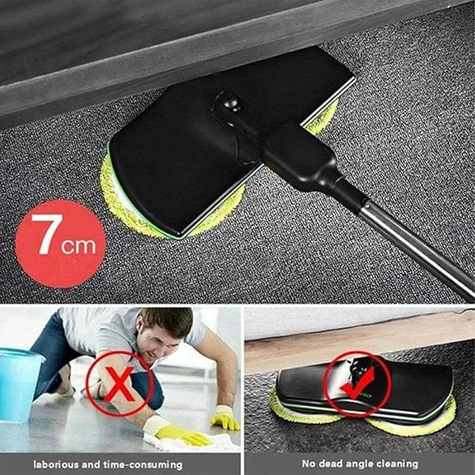 Spinning Cleaner Vacuum,Electric Mops for Floor Cleaning,Cordless Electric Mop,Floor Scrubber and Polisher Machine,Buffer Polisher for Home with Replacement Pad，Includes 2 PCS Cleaning Cloths