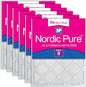 Nordic Pure 14x30x1 (Actual Size: 13 11/16 x 29 11/16 x 3/4) Tru Mini Pleat MERV 8 AC Furnace Air Filters - 2.5X More Media for Longer-Lasting, High-Efficiency Filtration - 6 Pack