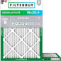 Filterbuy 19x20x1 Air Filter MERV 8 Essential Dust & Allergy Defense (2-Pack), Electrostatic Pleated HVAC AC Furnace Filters Replacement, Made in USA (Actual Size: 19.00 x 20.00 x 0.75)
