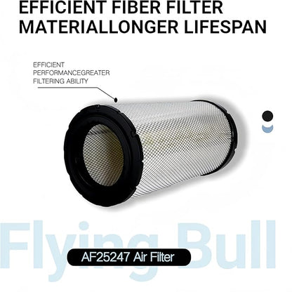 AF25247 Air Filter Compatible with Select semi Truks. Replacement OE#: 5839AF25247 3076CA8180 ABPN10GAF25247 BNP534816 EAF5100 DNP534816 85114076