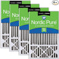 Nordic Pure 16x25x5 (Actual Size: 15 3/4 x 24 3/4 x 4 3/8) Honeywell Replacement Air Filters MERV 13 Plus Carbon 4 Pack