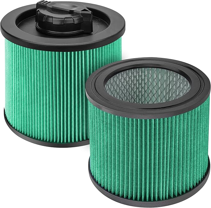 Fette Filter - DXVC4003 Premium HEPA Cartridge Filter Replacement Compatible with DeWalt DXV04T DXV05P DXV05S DXV08S DXV06G for 4 Gallon Wet Dry Vacuum - Pack of 2