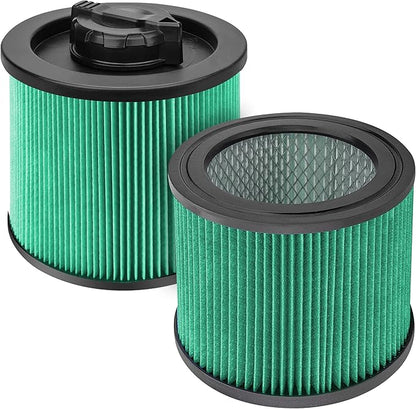 Fette Filter - DXVC4003 Premium HEPA Cartridge Filter Replacement Compatible with DeWalt DXV04T DXV05P DXV05S DXV08S DXV06G for 4 Gallon Wet Dry Vacuum - Pack of 2