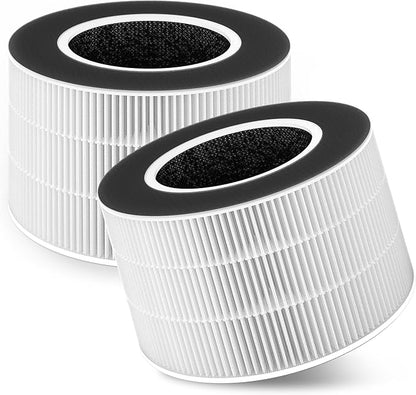 2 Packs TD-1500 Replacement Filters Compatible with Tredy TD-1500 TD-1500BM Air Cleaner Purifier, 4 Stages Filtration of Premium Filter and Activated Carbon Filter