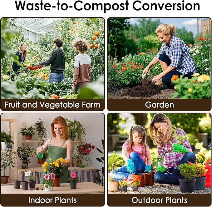 Electric Composter for Kitchen, 3L Food Recycler Composter with Auto-Cleaning/Odor-Free/LED Display/Low Noise, Smart Countertop Compost Bin 4-6H Turn Food Waste into Fertilizer for Home Indoor Use