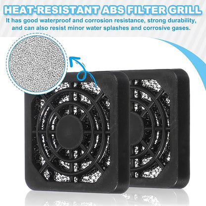 PATIKIL 40mm Fan Filter Grill, 6 Pcs Plastic Ventilation Dustproof Grill Covers Cooling Ventilator with Screws for Industry Workshop Computer Case Refrigerators Air Conditioning, Black