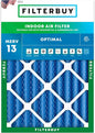Filterbuy 19.25x23.25x4 Air Filter MERV 13 Optimal Smoke & Allergy Defense (1-Pack), Electrostatic Pleated HVAC AC Furnace Filters Replacement, Made in USA (Actual Size: 19.25 x 23.25 x 3.63)