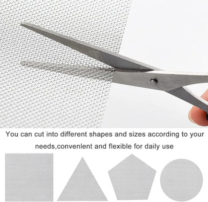 Stainless Steel Woven Wire Mesh 304 Stainless Steel Mesh Sheet 40 Mesh Woven Wire Mesh Tear Resistant Rodent Control Garden Insect Screen for Vent, Filter, Airbrick - Hole 0.5mm (S