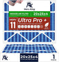 MervKing 20x25x4 Air Filter Actual Size: 19.88" x 24.88" x 4.31" MERV 11 MPR 1000-1200 | MADE IN USA | 1-Pack | Pleated HVAC AC Furnace Replacement