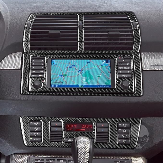 Carbon Fiber Interior Full Compatible with BMW X5 Centre Console Set A5 pcs-1