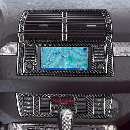 Carbon Fiber Interior Full Compatible with BMW X5 Centre Console Set A5 pcs-1