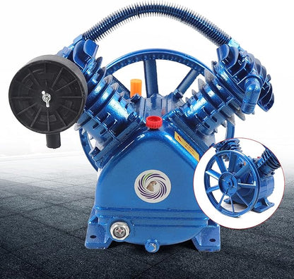 Air Compressor Pump Head 3Hp 175PSI 2-Cylinder Air Compressor Pump Pneumatic Air Compressor Motor Air Pump Head For Mining Construction Scientific Research Factory 2200W 13.78 * 9.84 * 12.6In