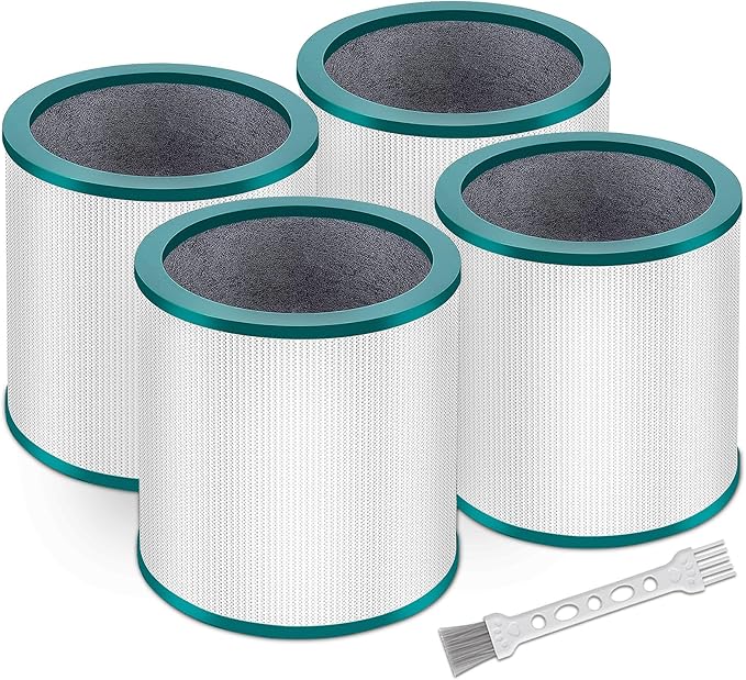 TP01 TP02 Replacement Filter 4 Pack Compatible with Dyson Pure Cool Link TP01, TP02, TP03, BP01, AM11 Tower, 360° True Filter, Compare to Part # 968126-03
