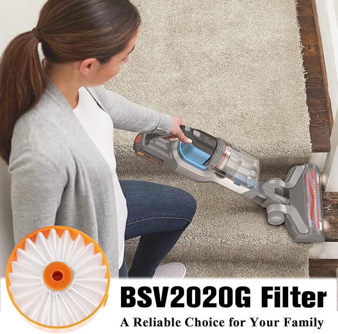 Filter Replacement for Black & Decker Powerseries Extreme Cordless Stick Vacuum Cleaner Fit for BSVF1 BSV2020 BSV2020G and BSV2020P. Replace Part # N665227, 6 * BSV2020G Filters By Improvedhand