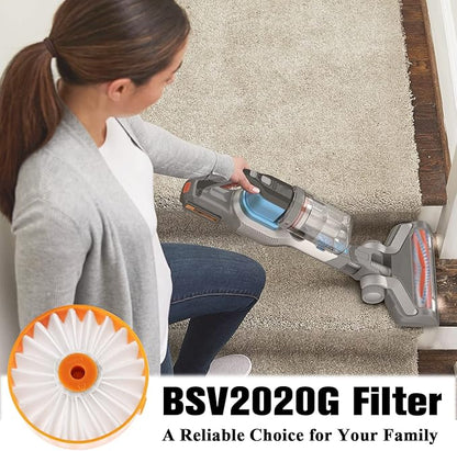 Filter Replacement for Black & Decker Powerseries Extreme Cordless Stick Vacuum Cleaner Fit for BSVF1 BSV2020 BSV2020G and BSV2020P. Replace Part # N665227, 6 * BSV2020G Filters By Improvedhand