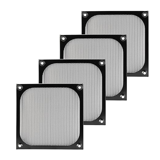 Silverstone Technology FF126 Pack of Four (4) 120mm All-Stainless Steel Filter kit, SST-FF126B