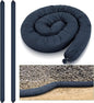 2 Pcs Sediment Filter Erosion Control Blanket Silt Fence Sock with Stuffers Drain Stormwater Sediment Filter for Erosion Control and Storm Drain Protection (Black)