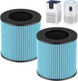 B-D02L/M05 Smoke Remover Replacement Filter, Compatible with MOOKA B-D02L/M05 Air Purifiers, for VEWIOR B-D02U, KOIOS B-D02L, for Tailulu D10 Air Purifiers, Blue, 2 Pack