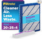 Filtrete 20x25x4 Refillable Air Filter Starter Kit, MPR 1550, MERV 12, 1 Reusable Air Filter Frame & 2 Air Filters, Fits Honeywell & Lennox, Allergen Bacteria & Virus, Actual size 19.88 x 24.62 x 4.25