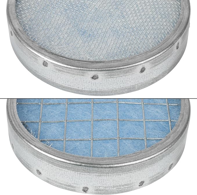 4" Inch Filter Replacement - Round Duct Filter System - G4 Class Filter and Mesh Screen - Dust Collection and Air Purification