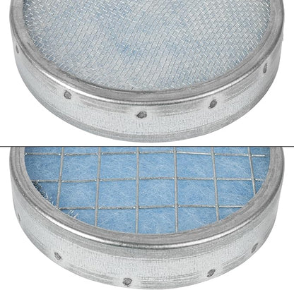 4" Inch Filter Replacement - Round Duct Filter System - G4 Class Filter and Mesh Screen - Dust Collection and Air Purification