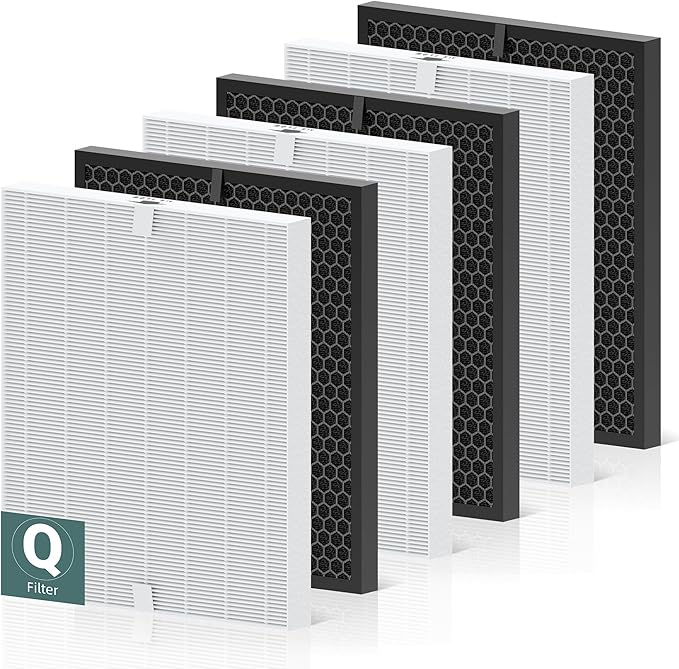 5510 5520 Replacement Filter Q for WINIX 5510 5520 PlasmaWave Air Purifier, H13 True HEPA and Activated Carbon Filter Combo Pack, Part # 1712-0123-00, 3 Set