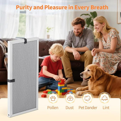 2-Pack 10x20x1 MERV 8 Reusable & Washable Electrostatic Air Filters - Long-Lasting Filter for HVAC, Furnace & Air Conditioner Units, Actual Size: 9-5/8” x 19-5/8” x 7/8”