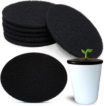 NewKe 6 Pack Natural Charcoal Filter Refills for Chef'n 401-420-120 EcoCrock Counter Compost Bin, Compost Bucket in Indoor, Oval-Shaped Charcoal Filters, Approx 6-1/2 x 5 in 3/8 in Thick