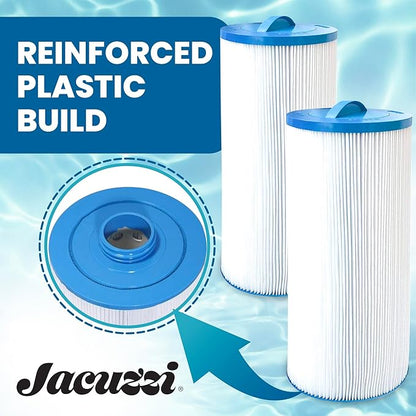 Jacuzzi ProClear II 60 Sq Ft Replacement Filter Cartridge 6000-383AJ2, Fits 2002+ J-300 Series Hot Tubs - Hydro Filter with Twist-Off Cap, Premium Spa Water Filtration for Clean, Clear Waters - 2 Pack