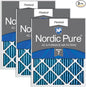 Nordic Pure 14x30x1 (Actual Size: 13 15/16 x 29 15/16 x 3/4) Pleated MERV 7 Air Filters 3 Pack