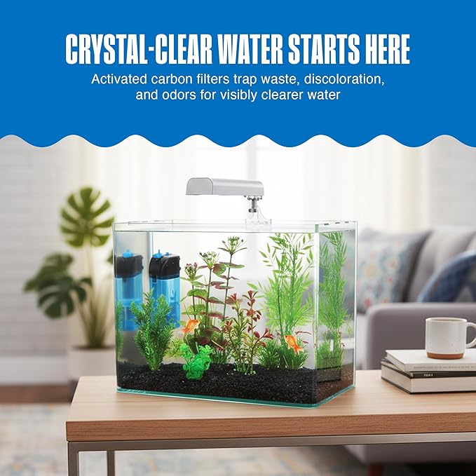 Penn-Plax Cascade 600 Filter Replacement Carbon Cartridges (2 Pack) – Provides Chemical Filtration for Freshwater and Saltwater Aquariums