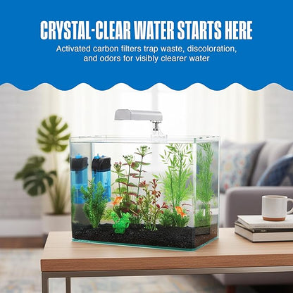 Penn-Plax Cascade 600 Filter Replacement Carbon Cartridges (2 Pack) – Provides Chemical Filtration for Freshwater and Saltwater Aquariums