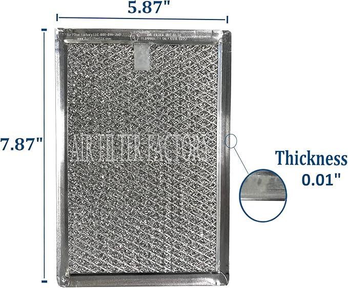 Air Filter Factory Grease Filter PFILB002MRFO Replacement For Sharp Microwave 12-Layer Aluminum Grease Filters 2-Pack
