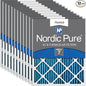 Nordic Pure 16x16x1 (Actual Size: 15 3/4 x 15 3/4 x 3/4) Pleated MERV 7 Air Filters 12 Pack