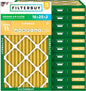 Filterbuy 16x25x2 Air Filter MERV 11 Superior Pet & Allergy Defense (12-Pack), Electrostatic Pleated HVAC AC Furnace Filters Replacement, Made in USA (Actual Size: 15.50 x 24.50 x 1.75)