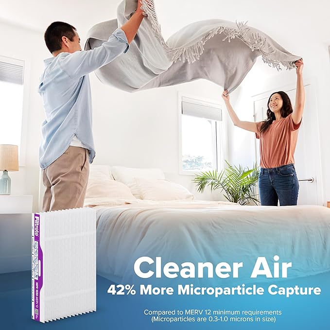 Filtrete 20x25x4 Refillable Air Filter replacement, MPR 1550, MERV 12, Allergen Bacteria & Virus, 2 Pack, use with reusable air filter frame of Filtrete Refillable Air Filter Kit, for HVAC, Furnace