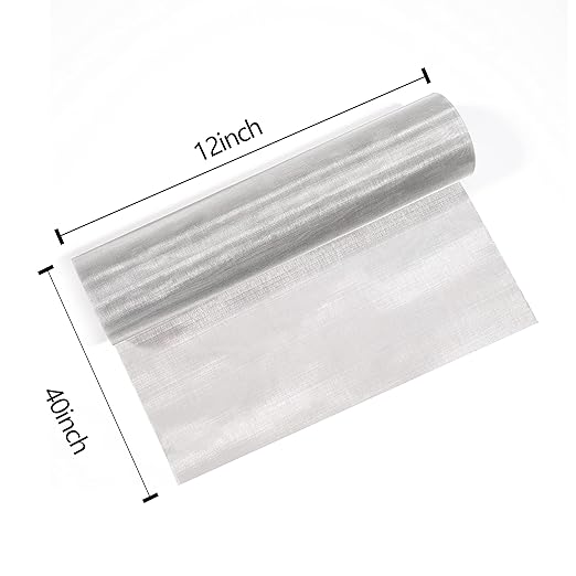 304 Stainless Steel Woven Wire 120 Mesh Fine Screen Mesh Steel Woven Mesh for Filter Mesh, Filtration Cloth, 12 x 40 Inch