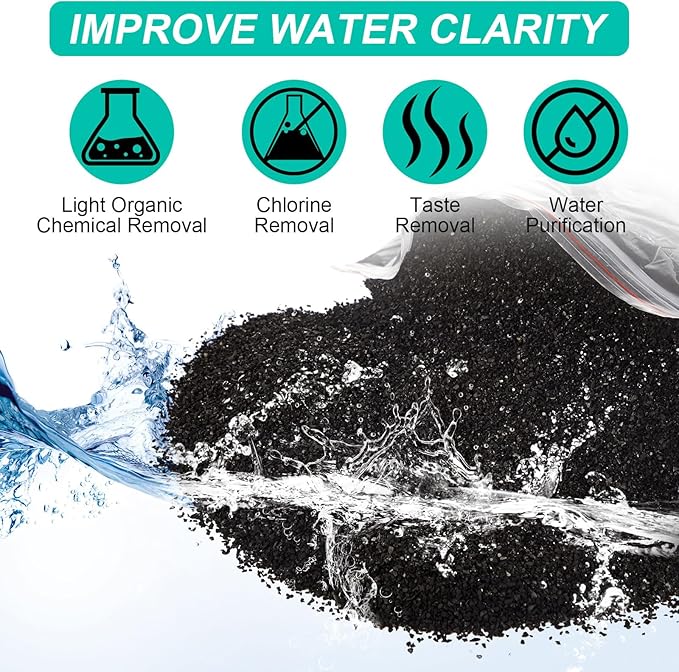 10lbs Activated Charcoal Powder Bulk Granular Activated Carbon (Gac) Coconut Charcoal Pellets for Water Filtration Air Filter(0.02 x 0.07 Inch)