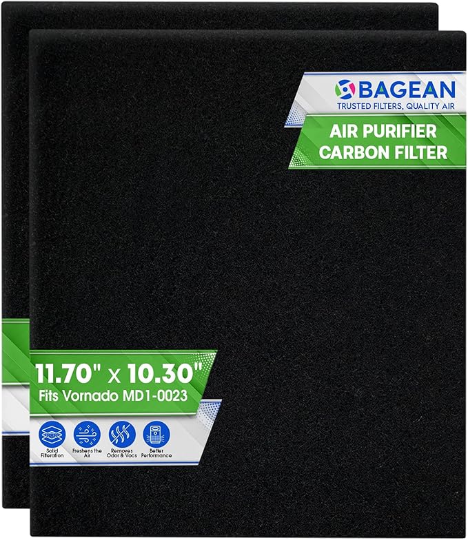 Bagean Carbon Pre Filter MD1-0023 - Compatible with Vornado Air Purifier Filter Replacement - Fits AC350 AC300 AC500 & AC550 Models - Activated Carbon Filters Remove Odors and Freshen the Air (2-Pk)