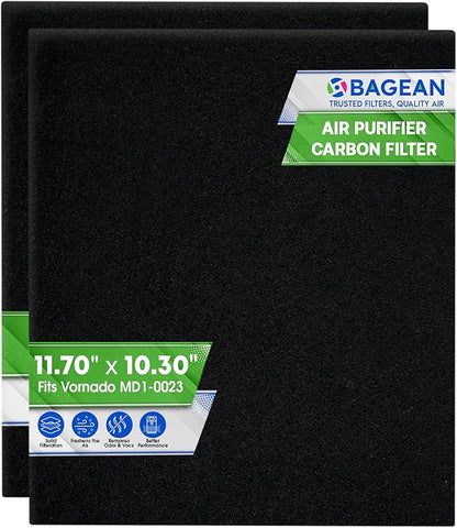 Bagean Carbon Pre Filter MD1-0023 - Compatible with Vornado Air Purifier Filter Replacement - Fits AC350 AC300 AC500 & AC550 Models - Activated Carbon Filters Remove Odors and Freshen the Air (2-Pk)