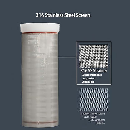 BUPUROTT Water Pump Strainer Inlet Filter for High Pressure Washer, Sediment Filter Attachment, 80 Mesh Screen(1/2“ 80Mesh)